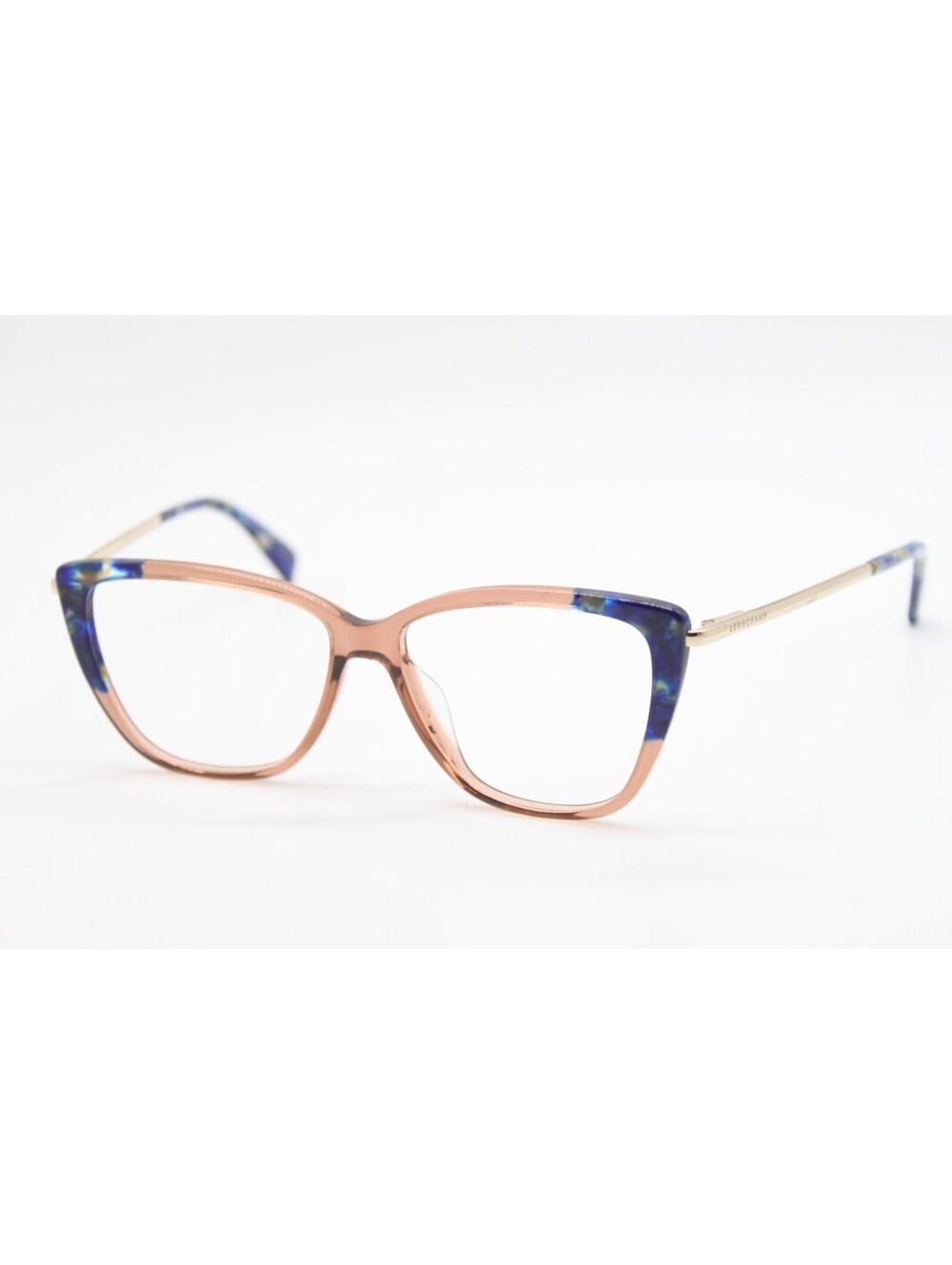 NEW LONGCHAMP LO2640 272 BROWN BLUE GOLD AUTHENTIC EYEGLASSES 54-14